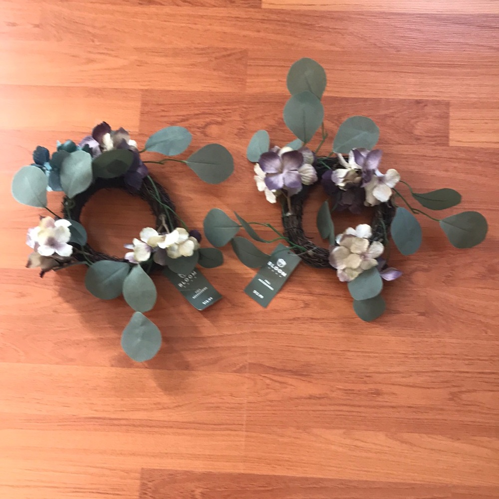 Floral Wreaths with Green Leaves